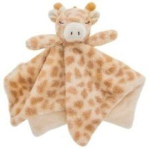 K Luxe  Plush Security Blanket  Rattle Toy Giraffe